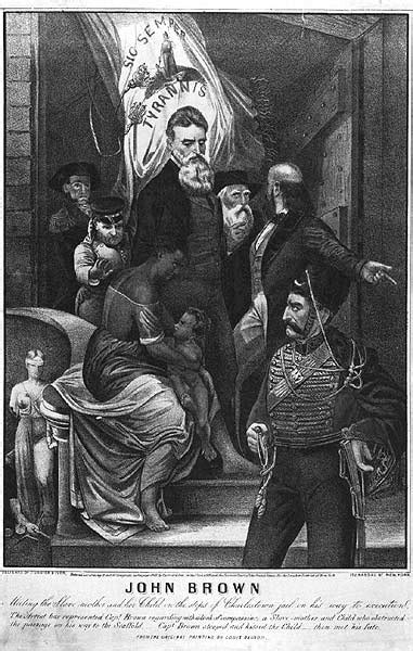 John Brown Meeting the Slave Mother and Her Child on the Steps of Charlestown Jail on His Way to ...