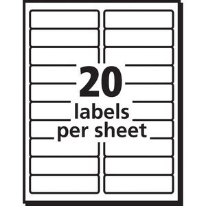 Avery Easy Peel Address Labels, 1" x 4" , 2,000 White Labels (8461 ...