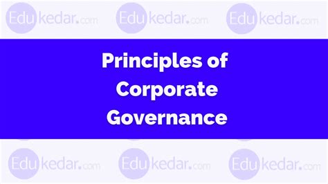 Principles of Corporate Governance & OECD Principle (with Examples)