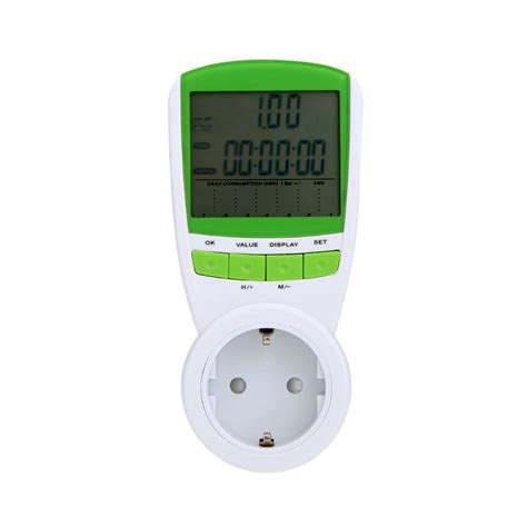 Digital wattmeter voltmeter portable Power Meter tester 230V 50Hz LCD Digital Wattage Voltage ...