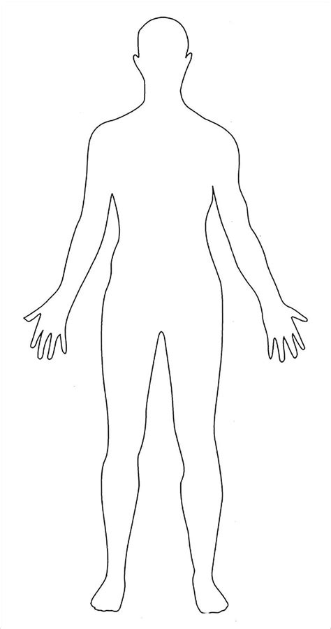 the outline of a man's body and hands