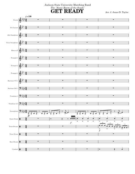 Get Ready (JSU) Sheet music for Trombone, Euphonium, Flute piccolo ...