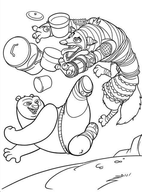 Kong Fu Panda Coloring Pages