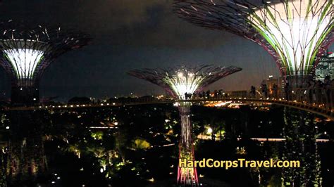 Gorgeous Footage of Supertrees Light Show in Singapore - YouTube