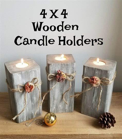 4x4 wooden candle holders The latest in home decor & accessories from ...