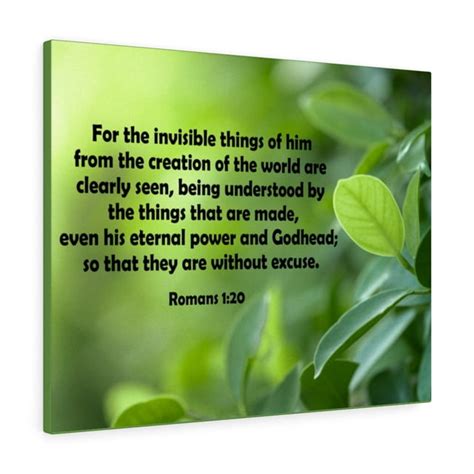 Scripture Walls For The Invisible Things Romanss 1:20 Green Bible Verse ...