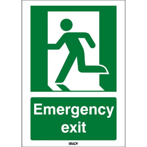 ISO Safety Sign - Emergency exit (left)