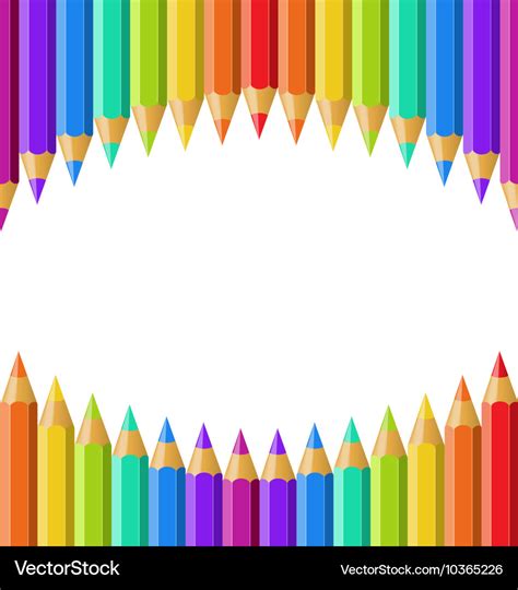 Colored pencils isolated on white background Vector Image