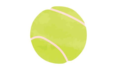 Tennis ball watercolor style vector illustration isolated on white ...