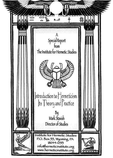 (PDF) Introduction to Hermeticism: Its Theory and Practice A Special Report from The Institute ...