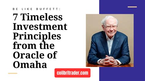 Be Like Buffett: 7 Timeless Investment Principles from the Oracle of Omaha