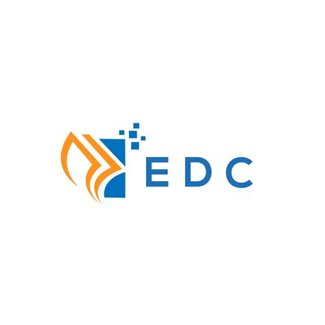 EDC credit repair accounting logo design on white background. EDC ...