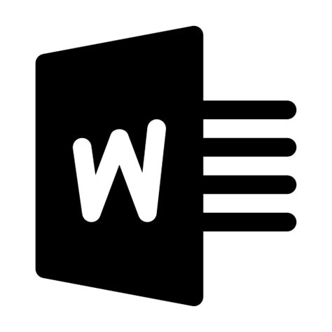 Ícone do Microsoft Word (png logo) preto