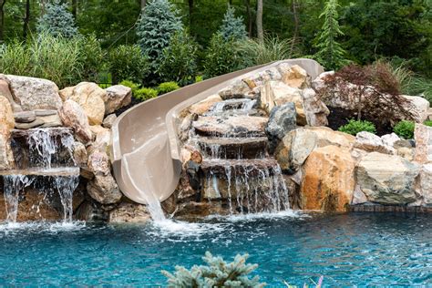 NJ Custom Designed Swimming Pool Slides and Water Features for Residential NJ Properties — K & C ...