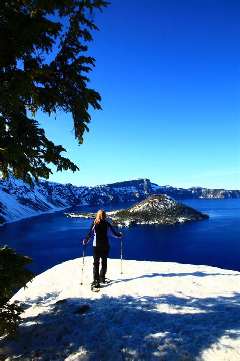 A Crater Lake...looks to be a snowshoeing adventure. Winter Adventure, Outdoor Adventure, Crater ...