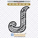 Polynesian tattoo letter F - Rudvistock