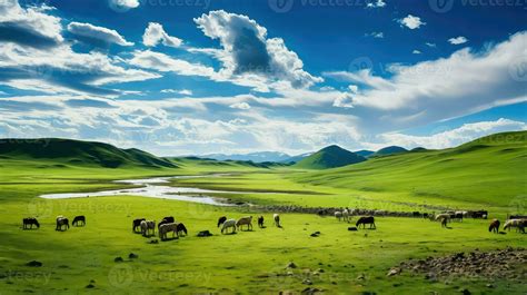 nature mongolian steppes expansive ai generated 29141099 Stock Photo at ...