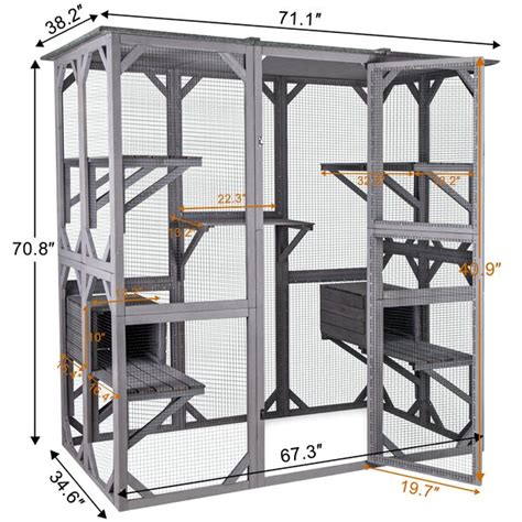 Tucker Murphy™ Pet Large Cat House Outdoor Catio Kitty Enclosure With ...