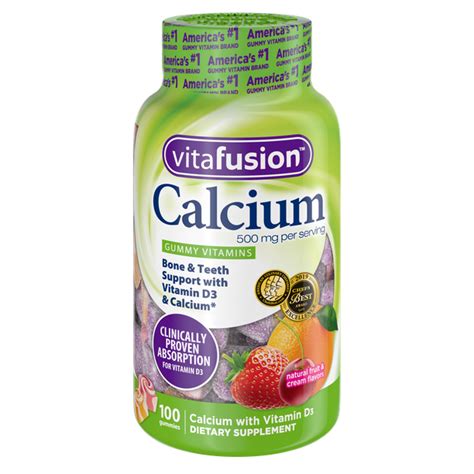 Vitafusion Calcium Supplement Gummy Vitamins, 100ct - Walmart.com - Walmart.com