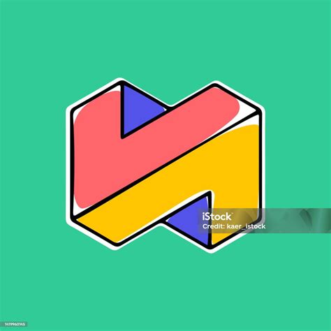 Impossible Triangle Vector Shape Modern Handwritten 3d Logo With Paint ...