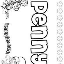 Penny coloring pages - Hellokids.com