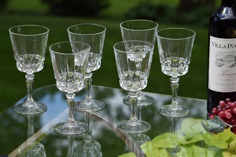 Vintage Wine Glasses, Set of 4, Cristal D'Arques Durand, Lady Victoria ...