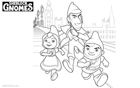 Sherlock Gnomes Characters Coloring Pages - Free Printable Coloring Pages