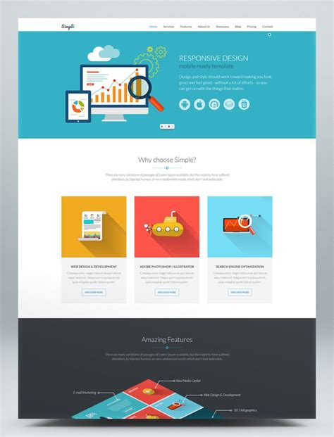 Responsive Landing Page HTML Website Template | Landing page html ...