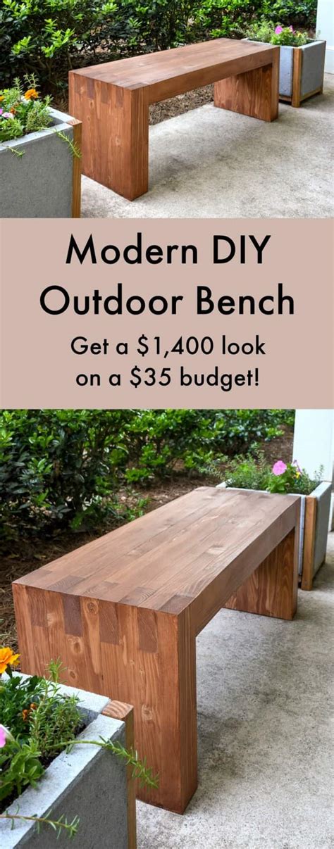 Williams Sonoma inspired DIY outdoor bench - diycandy.com