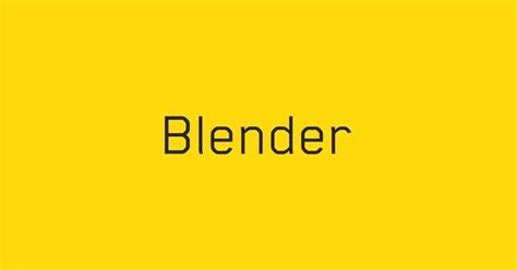 Blender Pro font | free download for WEB