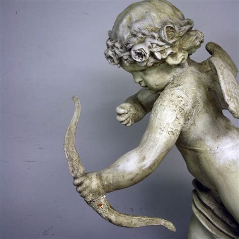 20th Century Large Plaster Cupid Statue at 1stDibs | large plaster statues, large cupid statue