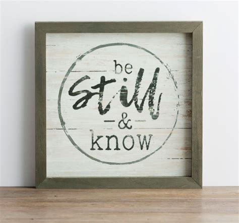 Be Still & Know - Wooden Framed Wall Art - all things faithful