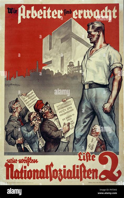 National Socialisten - German Nazi Propaganda Poster Stock Photo - Alamy