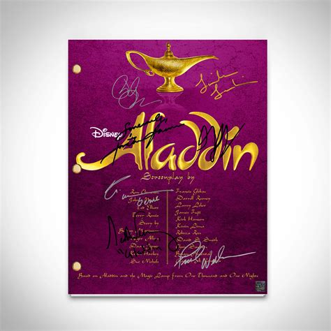 Aladdin (1992) Script Limited Signature Edition Studio Licensed Custom - RARE-T