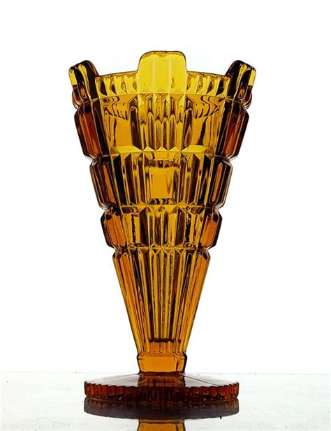 Rosice Glass - Art deco vase "1887" 1935 - Catawiki