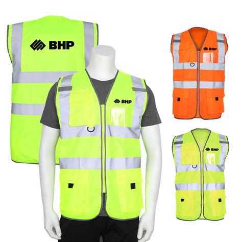 Hi-Vis Reflective Safety Vest w/Pockets – Geo Promos