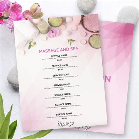 Menugo - Spa Salon Menu