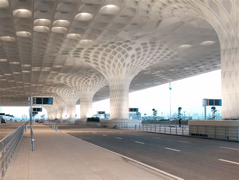 SOM unites mumbai airport terminal with fractal roof canopy