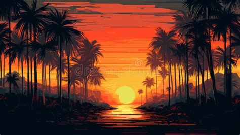 Pixel Art Sunset Stock Illustrations – 1,822 Pixel Art Sunset Stock ...