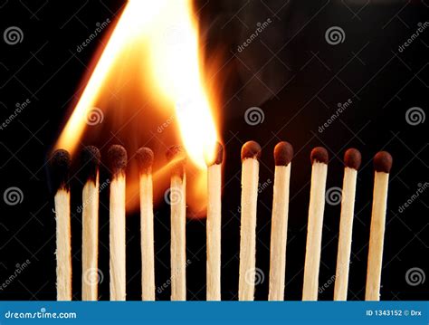 Matches In Fire Stock Photography - Image: 1343152