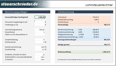 Lohn- und Gehaltsrechner - Kostenlos + online.