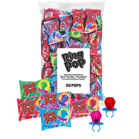 Buy Ring Pop Bulk holiday Candy Lollipop Variety Party Pack - 50 Count Lollipops w/ Assorted ...