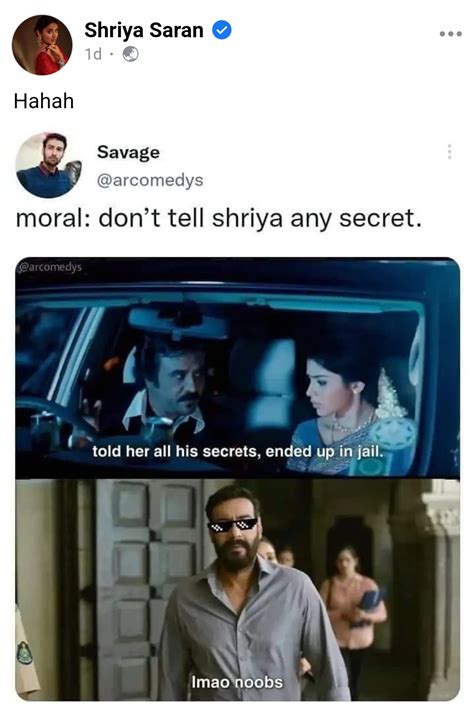 Shriya Saran reacts to meme : r/bollywoodmemes