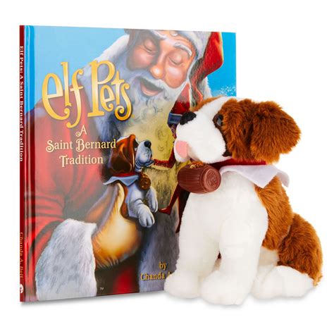 Elf Pets St. Bernard Puppy Plush Set with Barrel Charm & Storybook. From the creators of The Elf ...