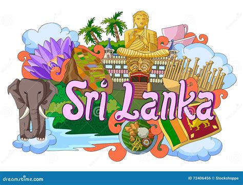 Sri Lanka Map Cartoon Vector | CartoonDealer.com #107197735