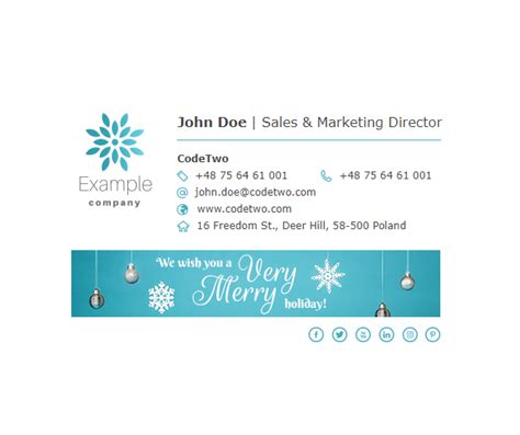 Holiday Email Signature Template