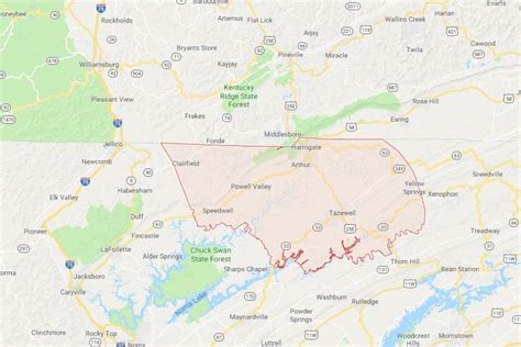 Sinkholes in Claiborne County, TN | Tennessee Sinkholes | Tony's Sinkhole Maps