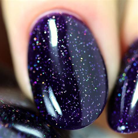 Annabelle - Striking Blackened Eggplant Purple Holographic Nail Polish by ILNP