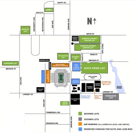 Oklahoma Memorial Stadium Seating Plan, Ticket Price, Parking Map