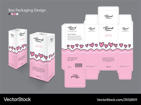 Packaging design 3d box product for beauty spa Vector Image